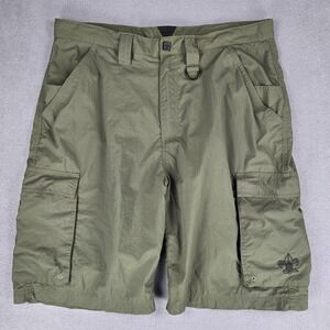 Boy Scouts Of America Shorts Mens Medium Green Cargo Dry Bag Hiking Gorpcore